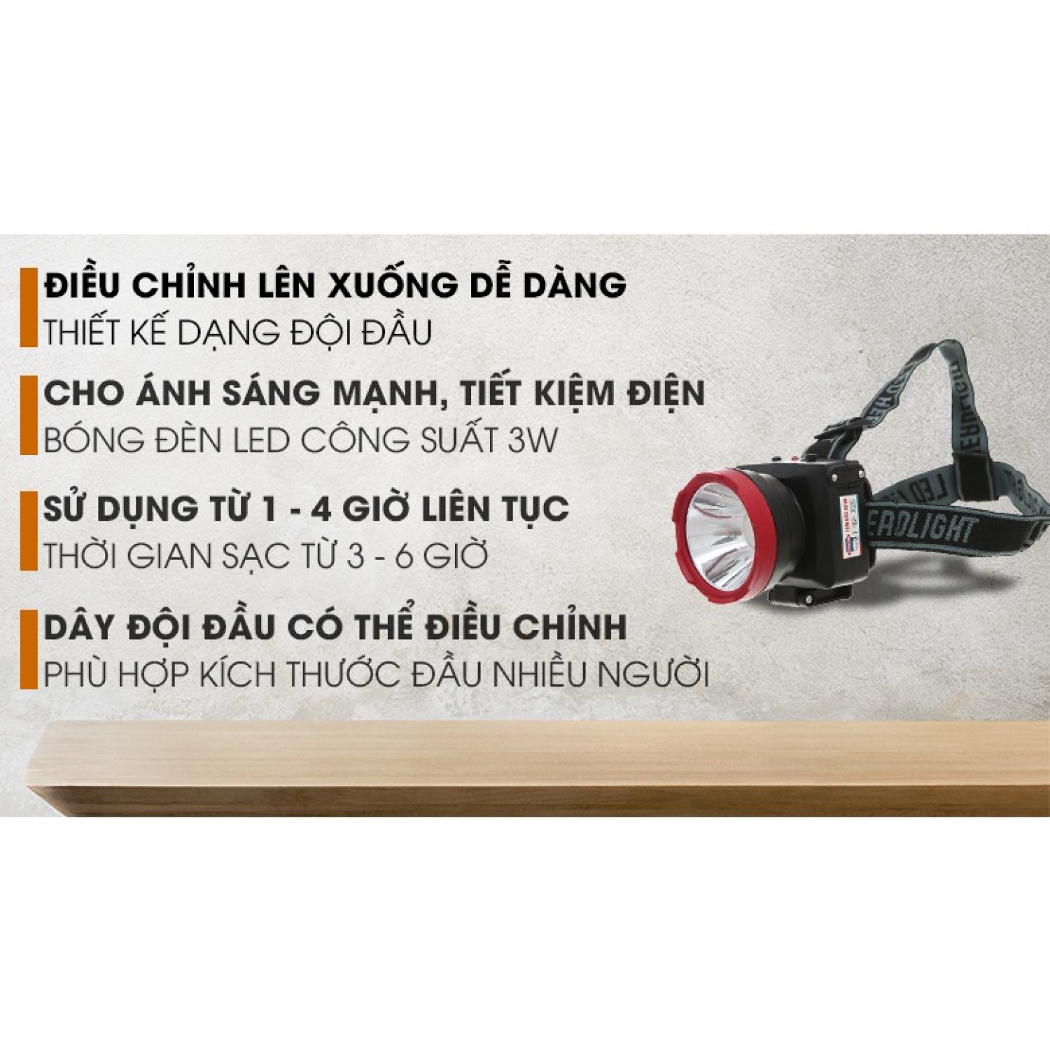 Đèn pin đội đầu SUNHOUSE – cỡ trυng SHE-5032