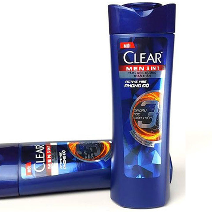 2 chai Dầu gội Clear men 3 trong 1 (70g )i