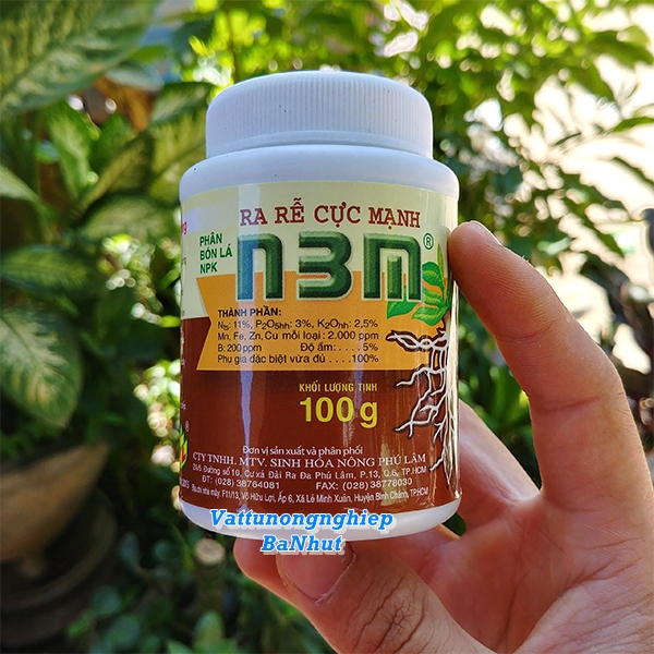 Phân bón lá kích rễ n3m lọ 100g – ra rễ cực mạnh