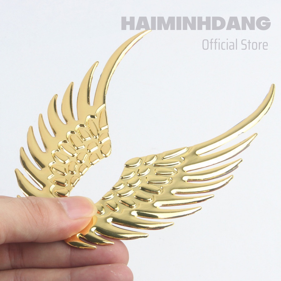 Đôi cánh thiên thần 3D gắn logo xe hơi trang trí kiểu dáng sang trọng