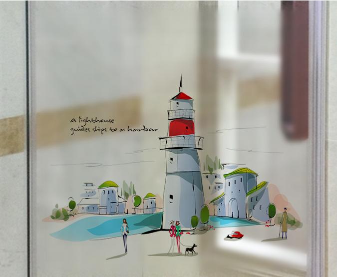 [HCM]Decal Dán Kính Cao Cấp - Nhà Ống  ( 60x58 )-DK7070