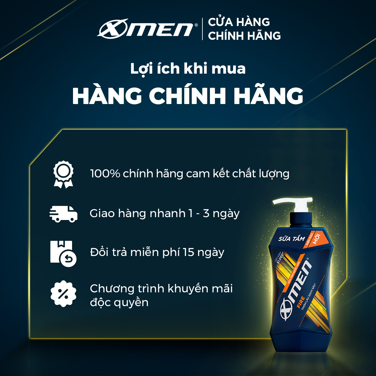 Sữa tắm nước hoa X-Men Fire 380g