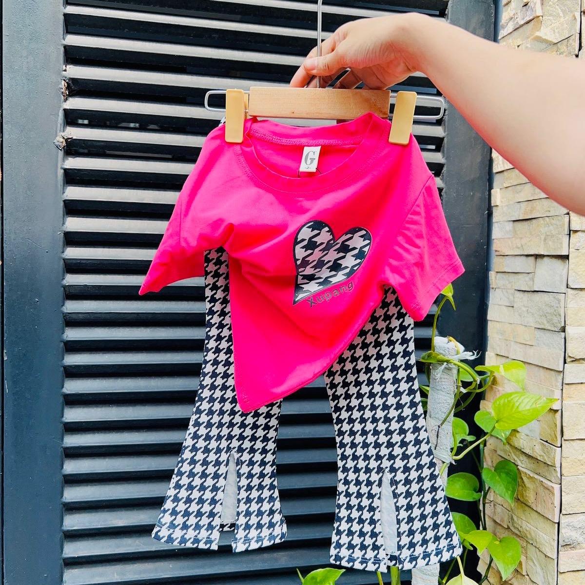 (Size 8Kg đến 26Kg)Set áo thun quần ống loe xẻ tà
