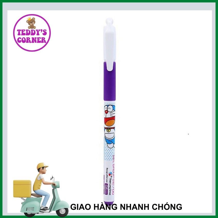 [HCM] 01 Cây  Bút Mực Nước Thiên Long Doraemon Nét 0.5Mm Màu Tím; TEDDY CORNNER