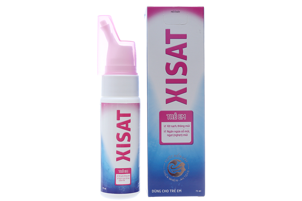 XỊT RỬA MŨI XISAT HỒNG CHO TRẺ EM 75ml