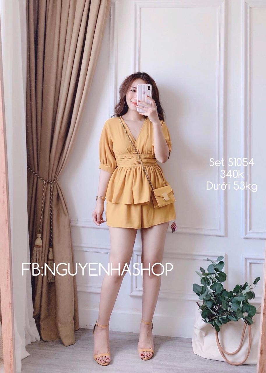 Sét bộ áo tay bo kate-TH