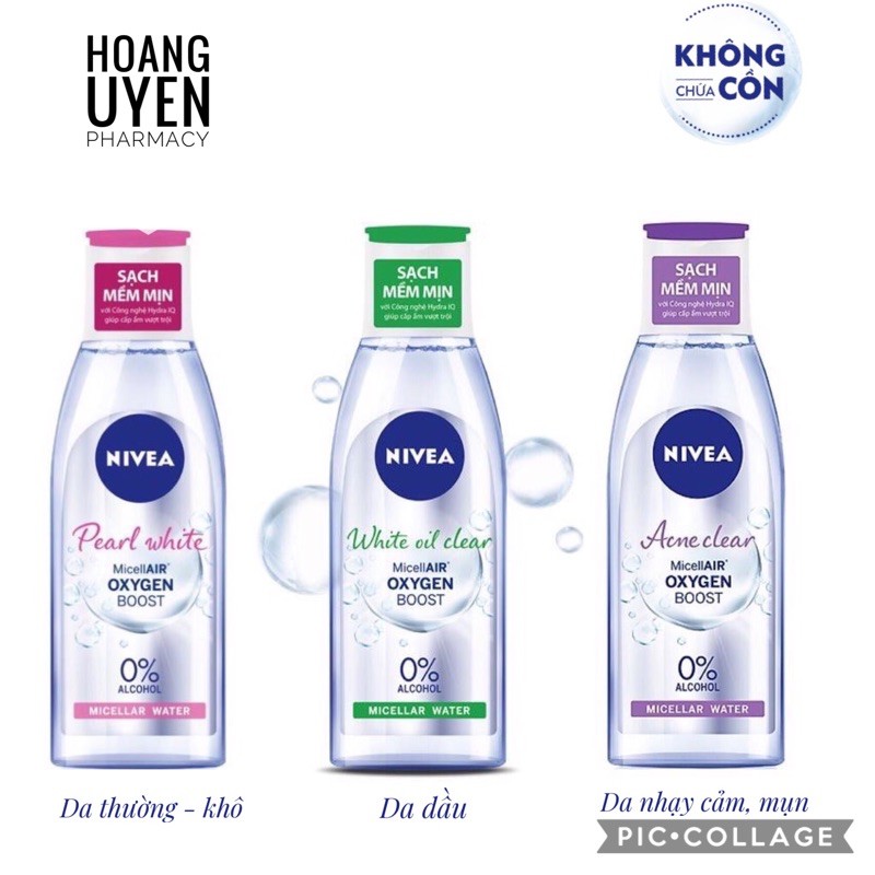 Nước tẩy trang không cồn Nivea 200ml - Da mụn