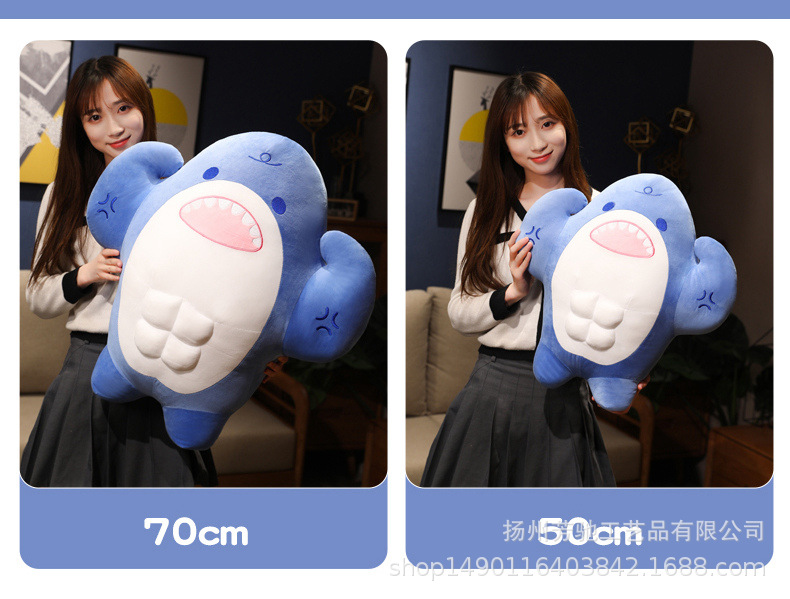 Gấu bông cá mập cơ bắp dễ thương Thú bông cá mập cute