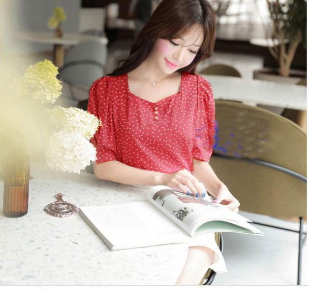 [HCM]Áo Chấm Bi 3 Nút