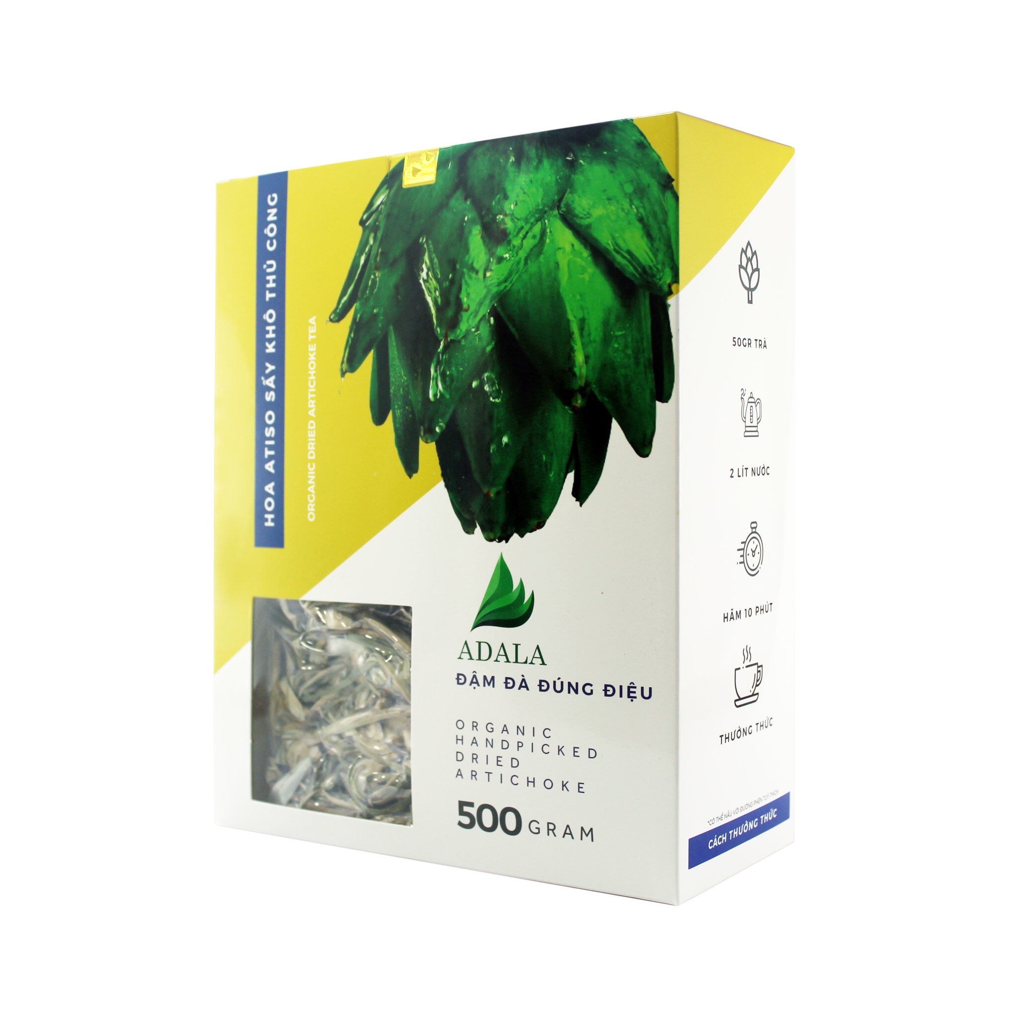 BÔNG ATISO ADALA HỮU CƠ SẤY KHÔ 500 GRAM ( HÀNG VIỆT NAM CHÍNH HÃNG )