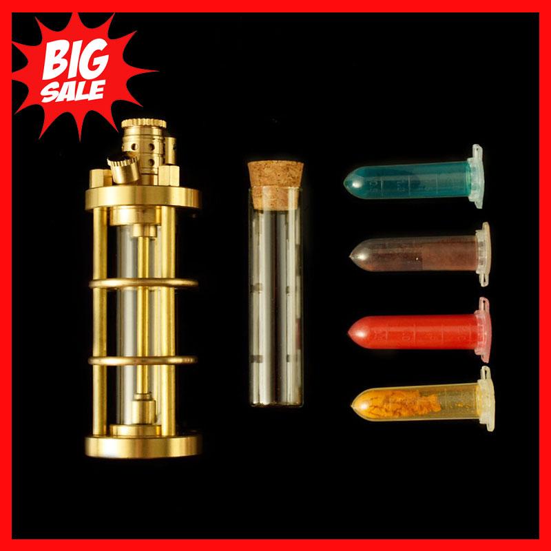 Hộp Quẹt Bật Lửa Xăng Đá Làm Bằng Đồng Nguyên Chất Vỏ Trong Suốt Thiết Kế Tinh Tế, Sang Trọng