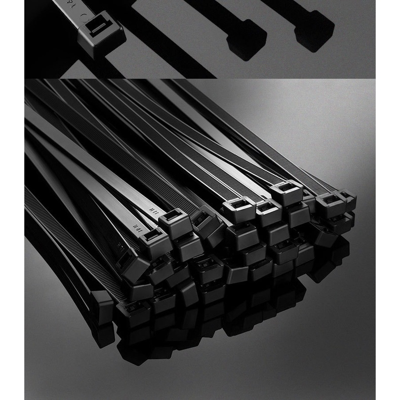 (HCM)Set 100 Dây Rút Trắng/ Đen Size 150 x 2.5mm
