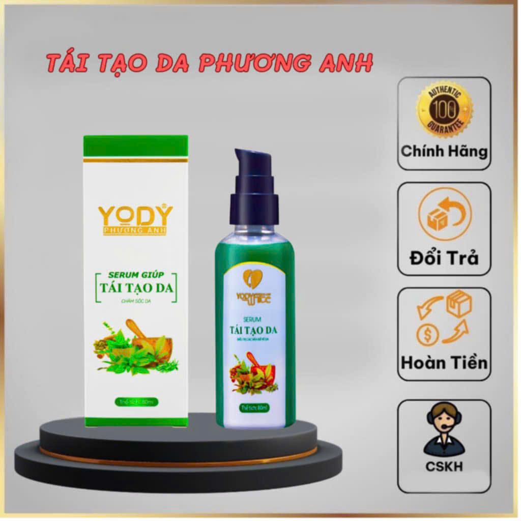 Srum Tái Tạo Yody Phương Anh làm đẹp da mụn nám tàn nhang da không đều màu