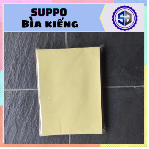 Giấy Decal da bò A4 và Decal đế trắng bám dính tốt ( xấp 100 tờ )