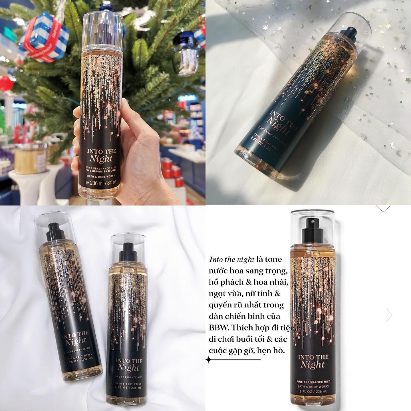 XỊT THƠM TOÀN THÂN BATH & BODY WORKS INTO THE NIGHT