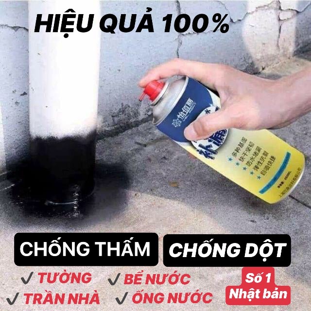 [HÀNG HOT] BÌNH XỊT CHỐNG THẤM CHỐNG DỘT TRẦN NHÀ, BỂ NƯỚC, ỐNG NƯỚC ĐA NĂNG - CHAI XỊT CHỐNG ẨM MỐC CHỐNG THẤM NƯỚC CHO TƯỜNG NHÀ HIỆU QUẢ CỰC NHANH - DÙNG TỐT TRÊN MỌI BỀ MẶT VÀ CHẤT LIỆU