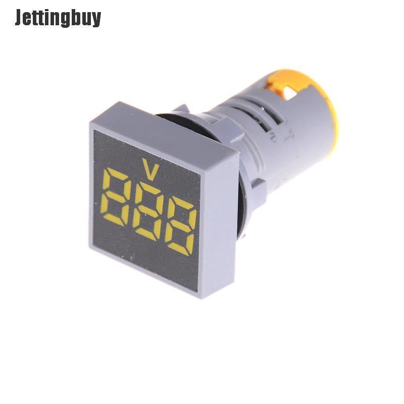 Ac12-500v 22Mm Vôn Kế Đồng Hồ Đo Điện Áp Kỹ Thuật Số Led Bảng Vuông Đèn Báo Màu Đỏ