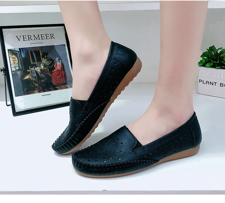 Giày lười nữ, Giày mọi nữ, giày búp bê nữ thoáng khí êm chân họa tiết ngôi sao siêu xinh