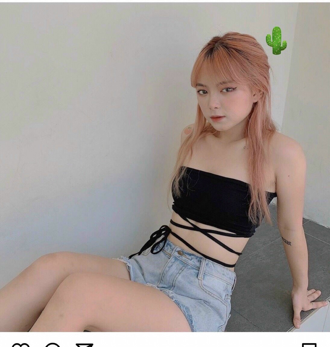 Áo Ống dây buộc chéo eo sexy