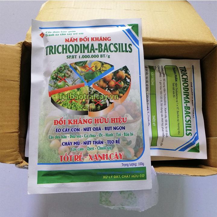 Phân bón nấm đối kháng Trichodima Bacsills trị ẻo cây, nứt quả