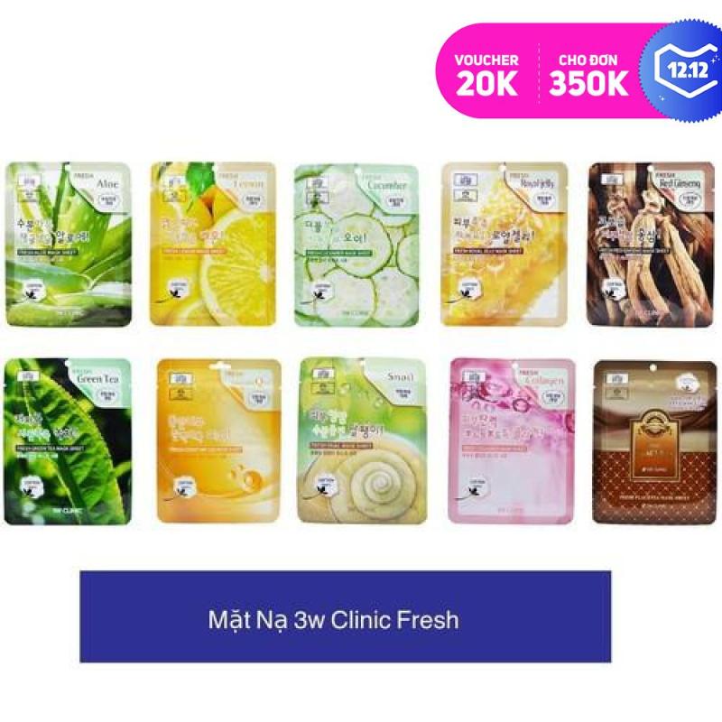 Mặt nạ dưỡng da 3W CLinic Fresh Mask Sheet 23ml (Giao màu ngẫu nhiên)