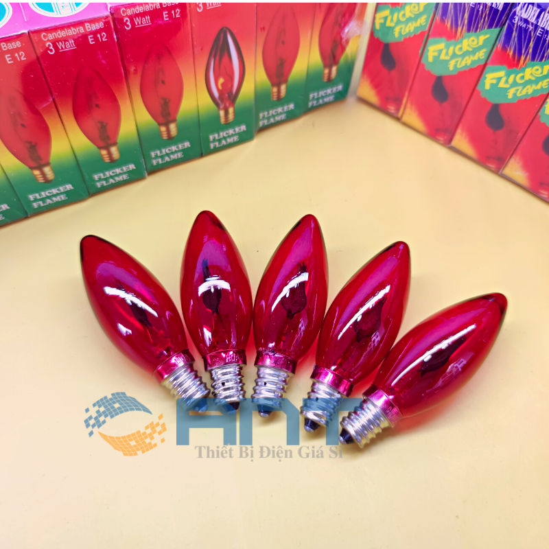 [ combo 3 bóng ]Bóng đèn cana trái nhót nhảy lửa đui e12 - Hòa Thái