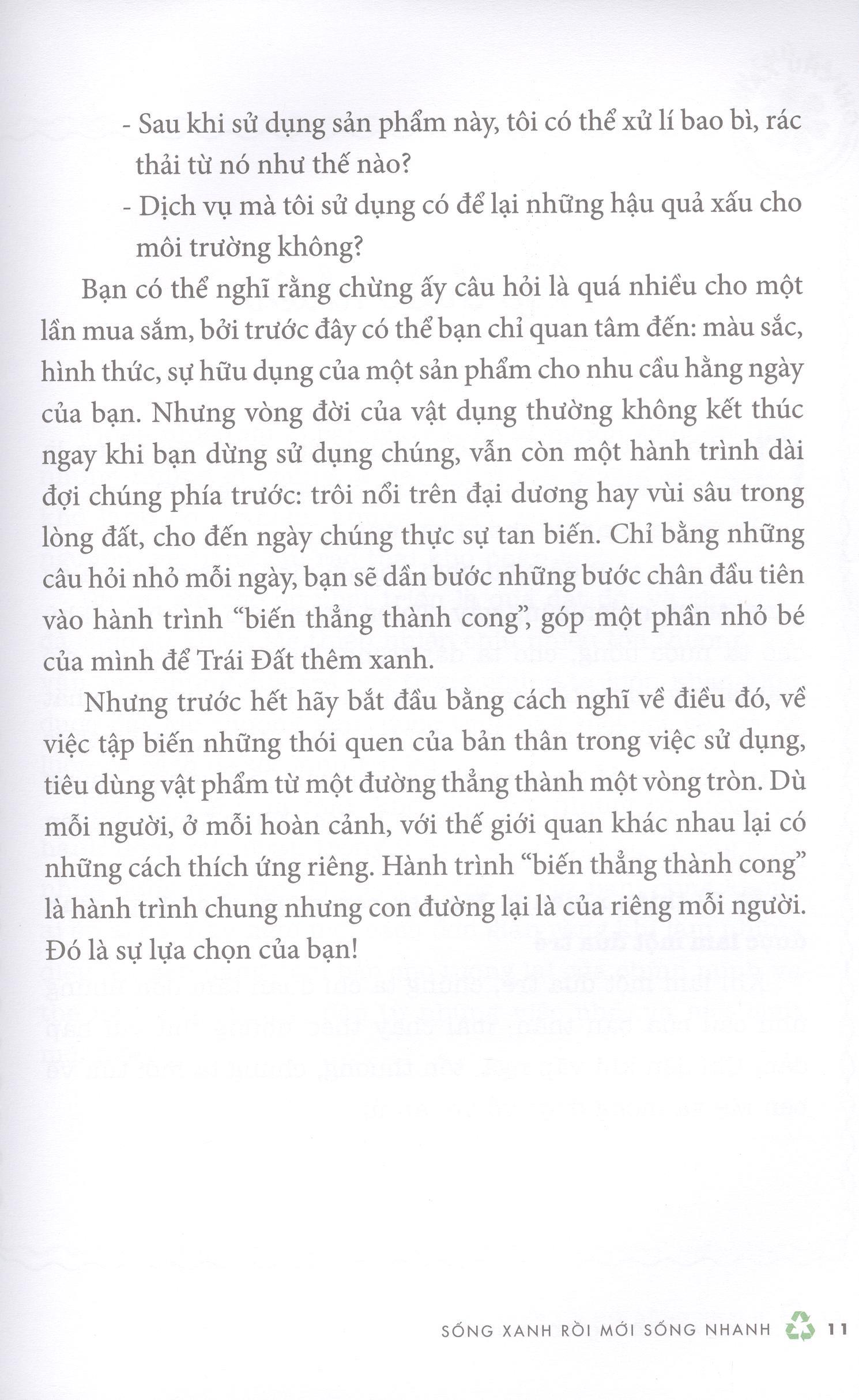 Sống Xanh Rồi Mới Sống Nhanh