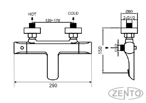 SEN TẮM NHIỆT ĐỘ ZENTO ZT-LS6566