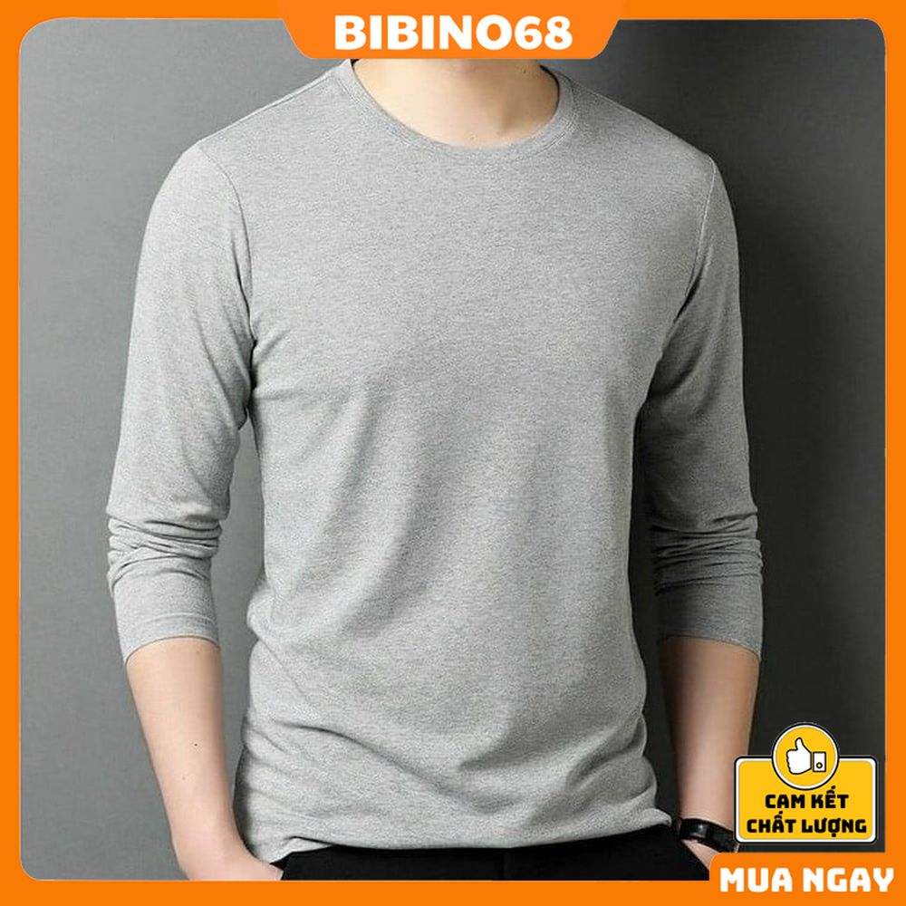 Áo giữ nhiệt nam tay dài giá rẻ lót nỉ chính hãng BIBINO68 Áo lót giữ nhiệt nam đá bóng mùa đông ấm áp cao cấp
