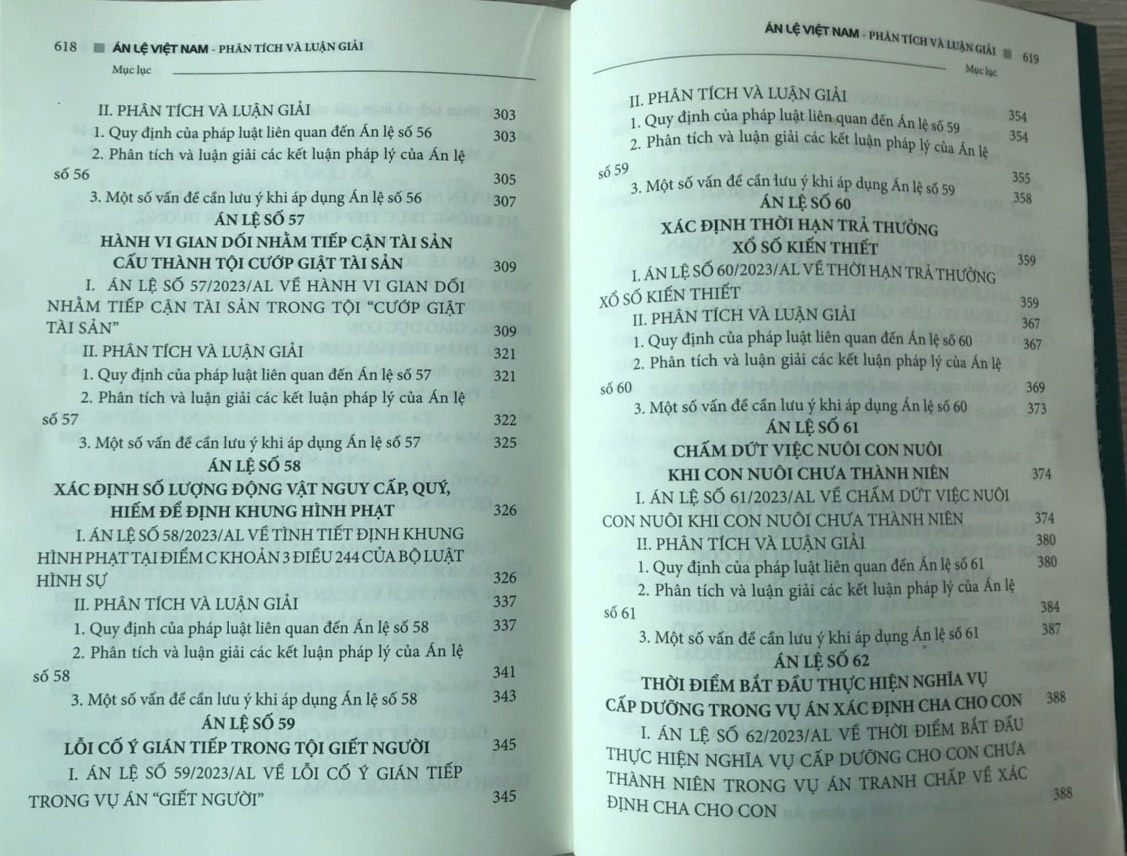 Án lệ Việt Nam - Phân tích và luận giải (Tập 2: từ án lệ 44 đến án lệ 70)