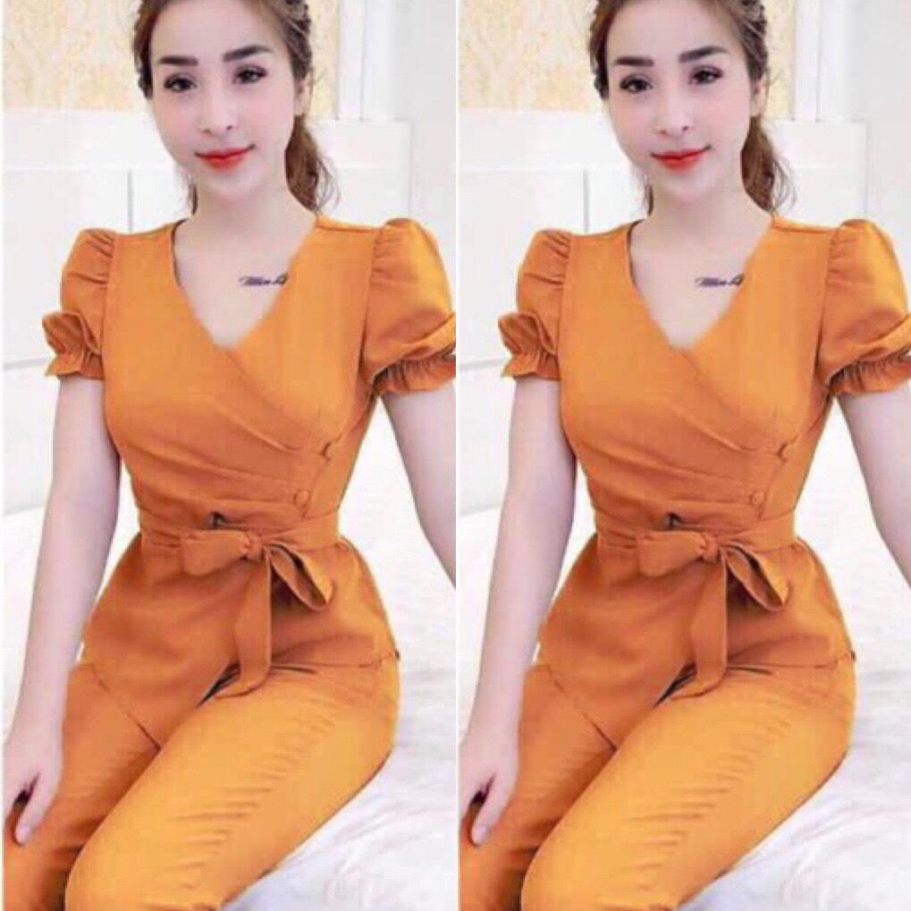 Set Bộ Vạt Chéo Thắt Nơ- Thời trang xinh HĐ