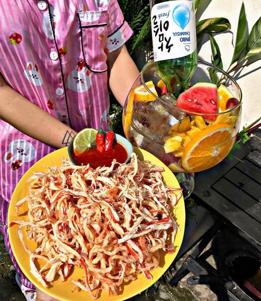 🦑🦑 Mực sợi hấp nước dừa 🦑🦑hủ 300gr🦑🦑 món nhậu