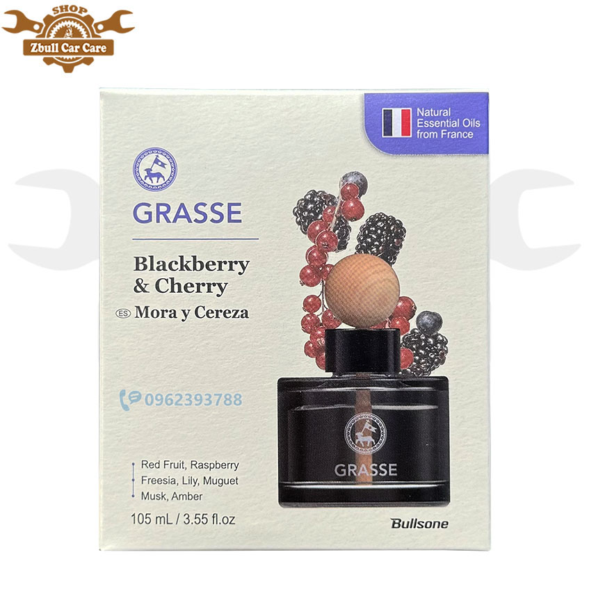 Nước hoa ô tô Grasse Bullsone 105ml - Dùng cho xe hơi, phòng, và nhà cửa.