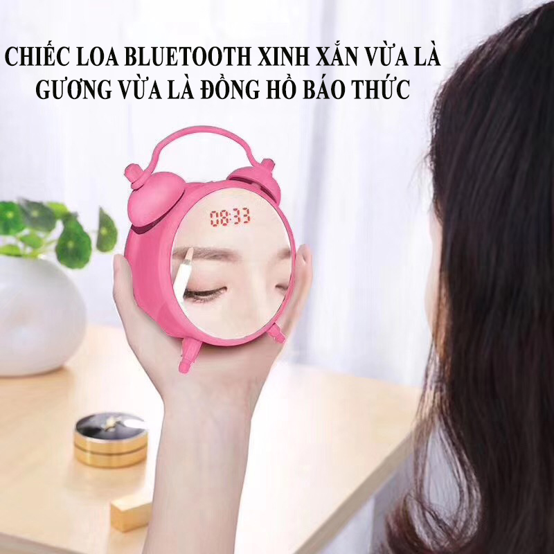 [Xả lỗ] Loa Bluetooth A70 đồng hồ mặt gương tiện dụng