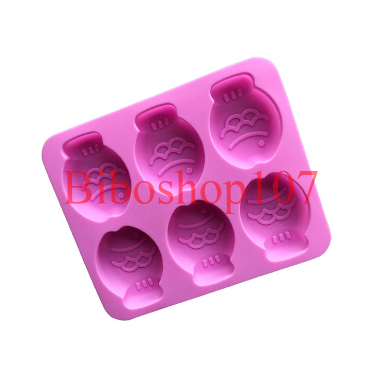 Khuôn silicon làm thạch, rau câu, socola 6 chú cá con