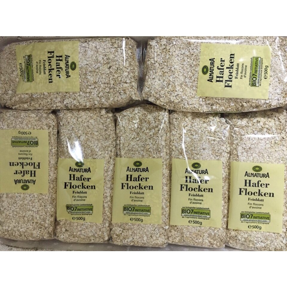 Yến mạch cán dẹt hữu cơ nhập Đức 500Gr