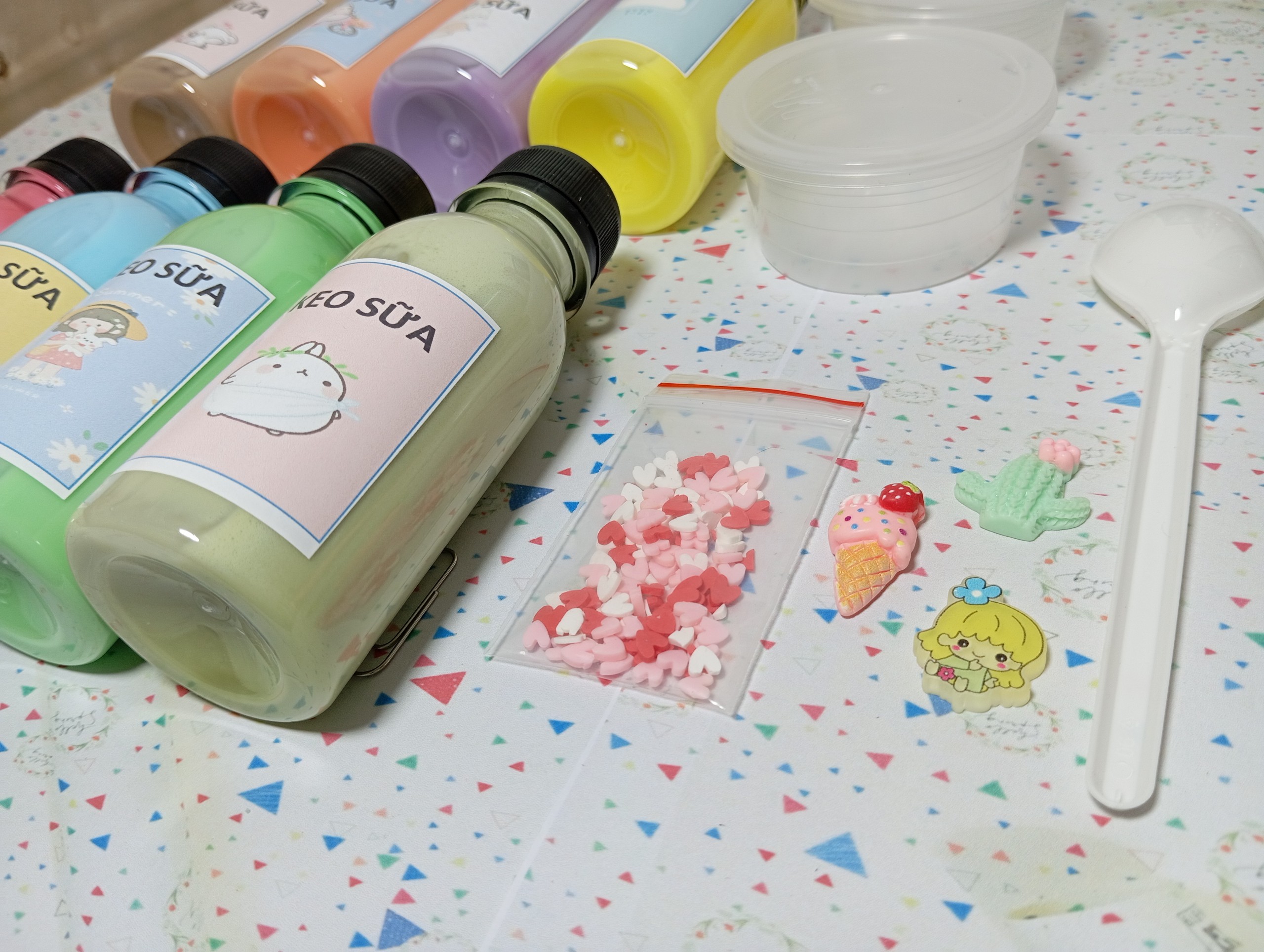 (BK10) KIT LÀM SLIME BASIC - DỤNG CỤ LÀM SLIME CƠ BẢN, AN TOÀN, ĐƠN GIẢN