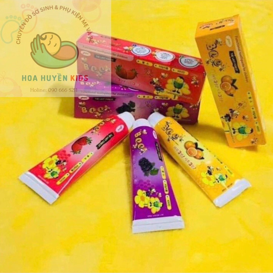 Kem đánh răng em bé BEE hàn quốc hương trái cây ( Tuýp 90g)