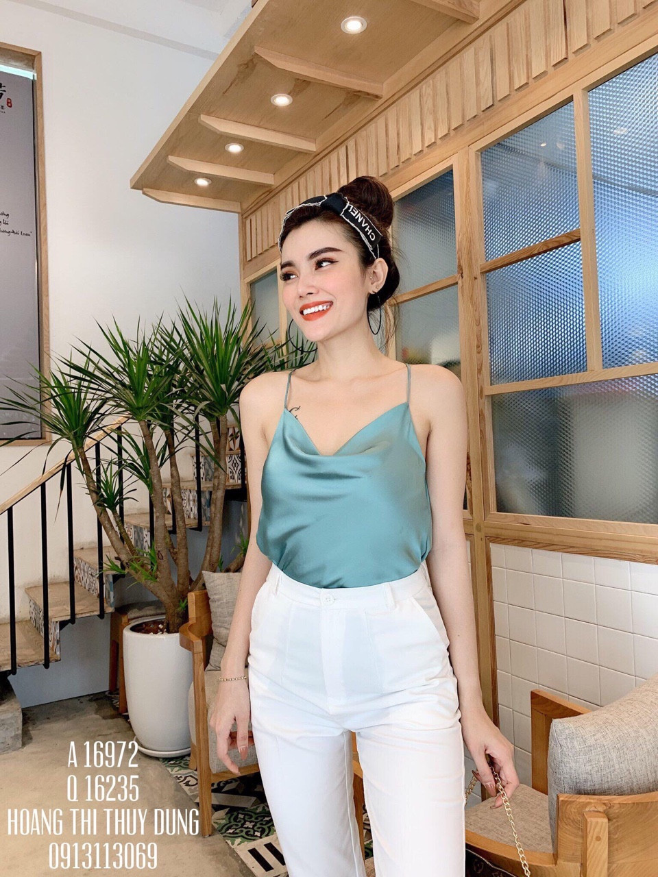 Áo 2 Dây Phi Lụa Cổ Đổ,Áo 2 Dây Nữ,LY STORE