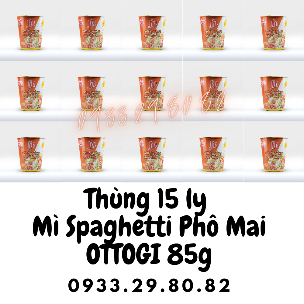 Thùng 15 ly Mì Spaghetti Phô Mai OTTOGI 85g