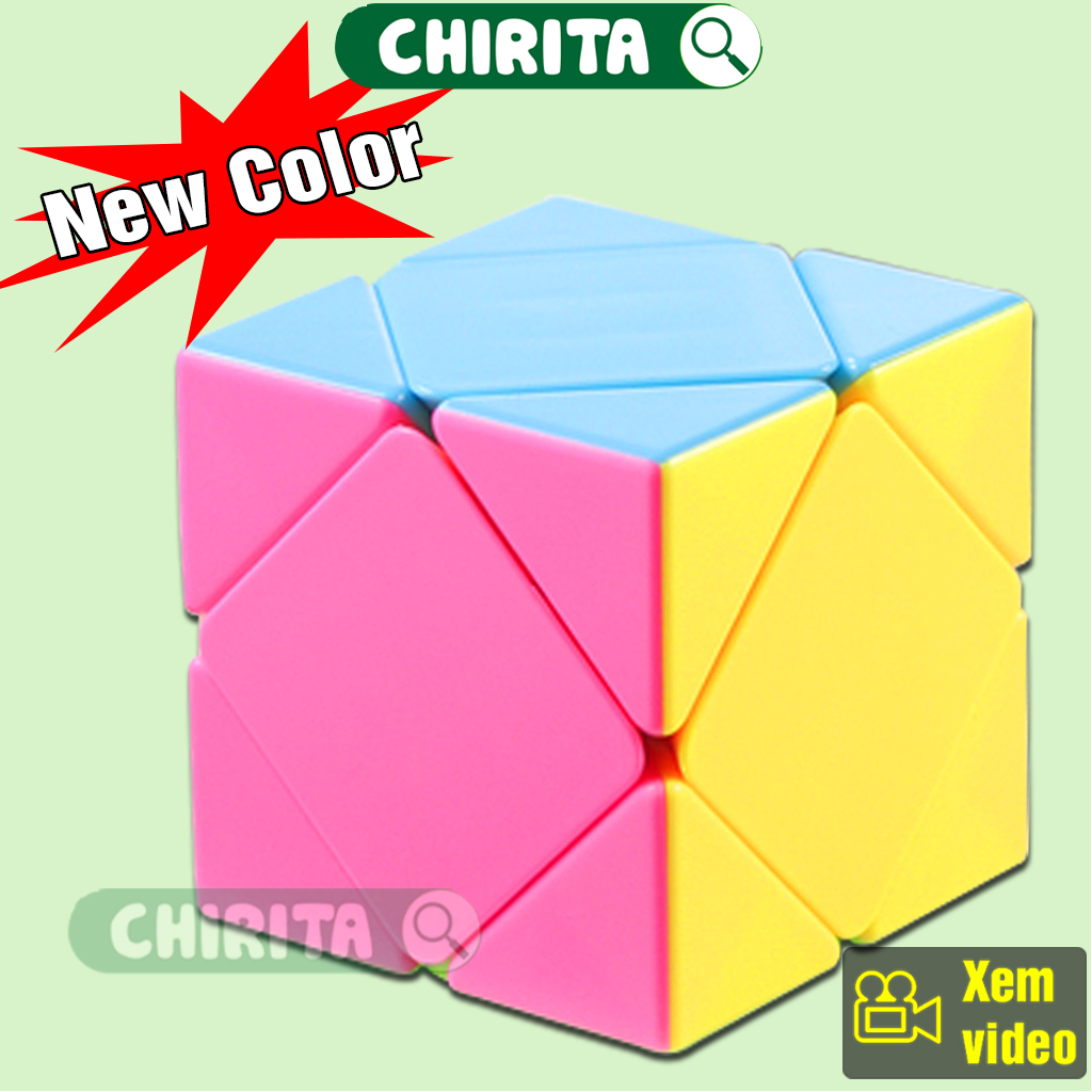 Rubik's Cube variant Skewb (pink)-Rubik's cube rotating slippery, Department of Rubik's Cube, checkered flange, robich, Rubik's Cube Skewb cheap, amusement toy, children's toys Chirita
