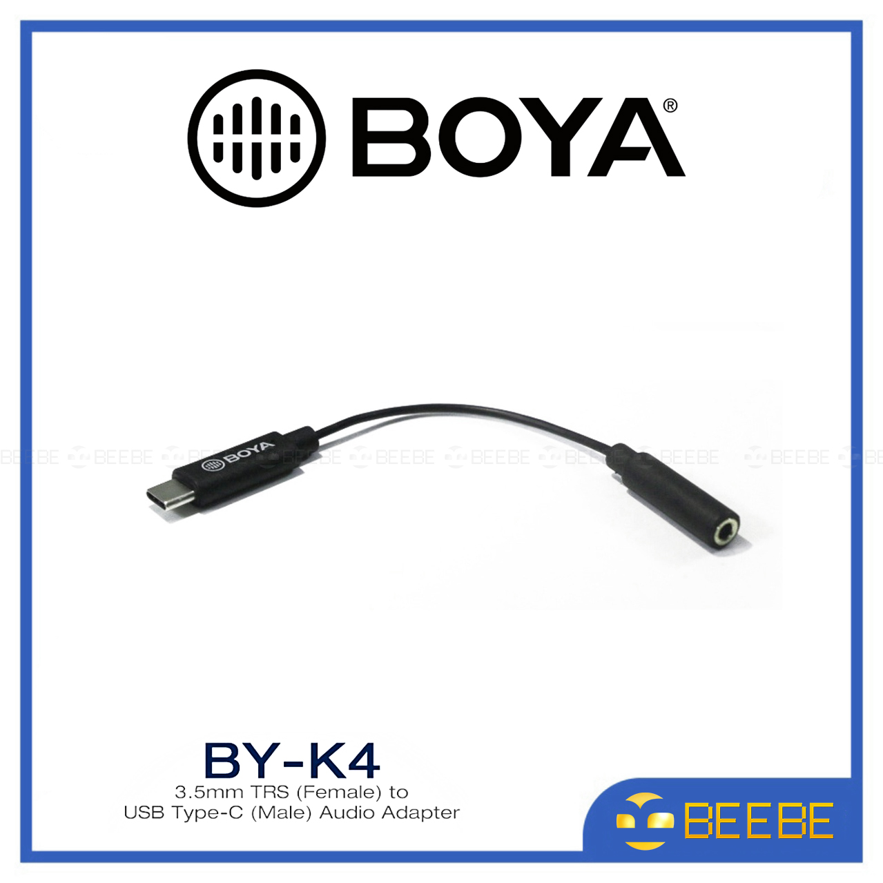 BOYA by-K4 3.5mm Female TRRS to Male Type-C Adapter Cable (6m) for Samsung Android Smartphone