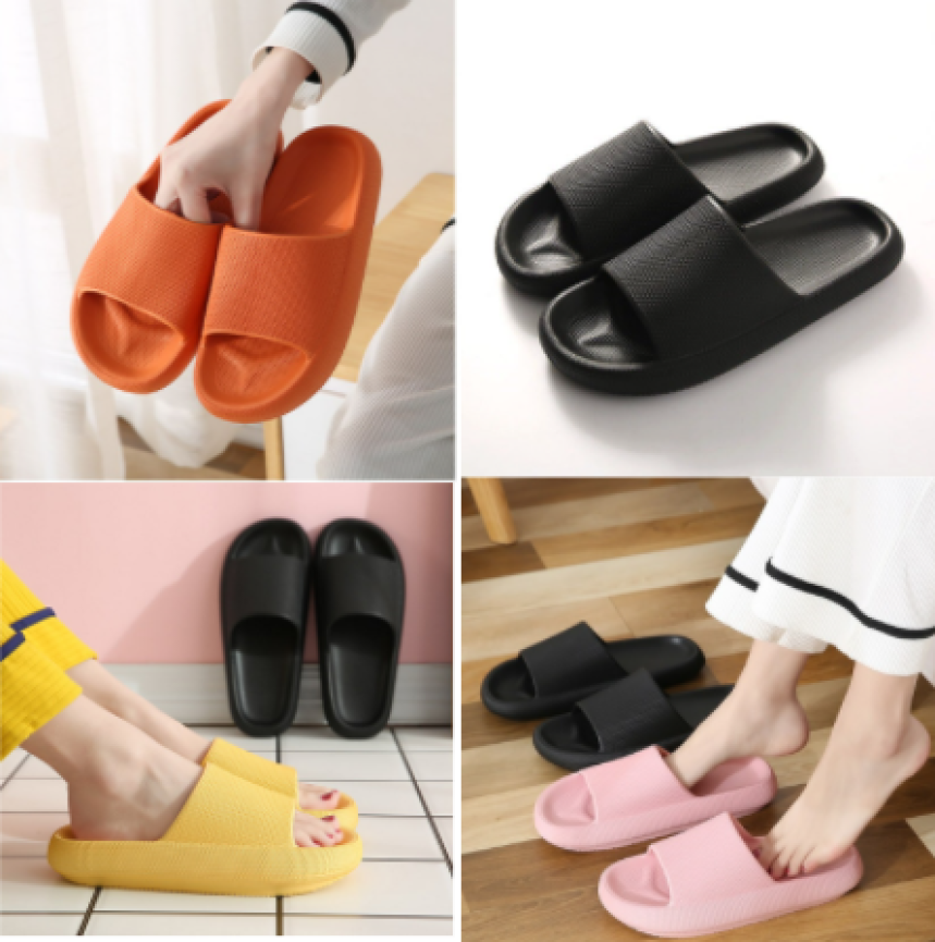 Dép quai ngang dép bánh mì siêu nhẹ 4cm-nhiều màu đi mưa tốt giá rẻ