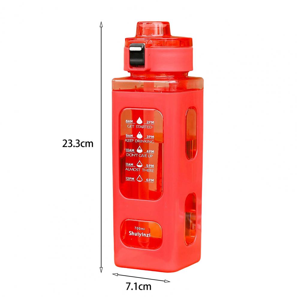 700ml capacity stainless steel 2-layer non-fall sports kettle-water bottle for tea juice