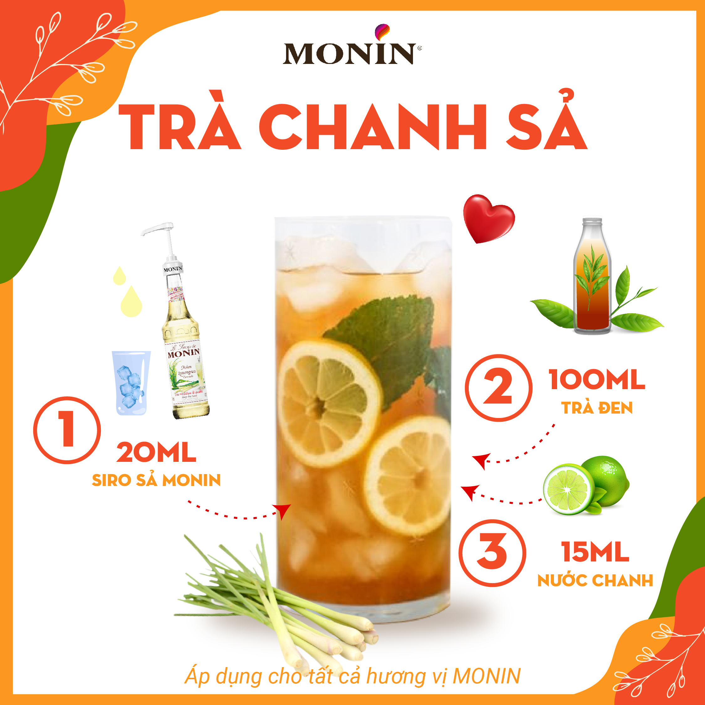 Siro Hương Sả MONIN - 700ML