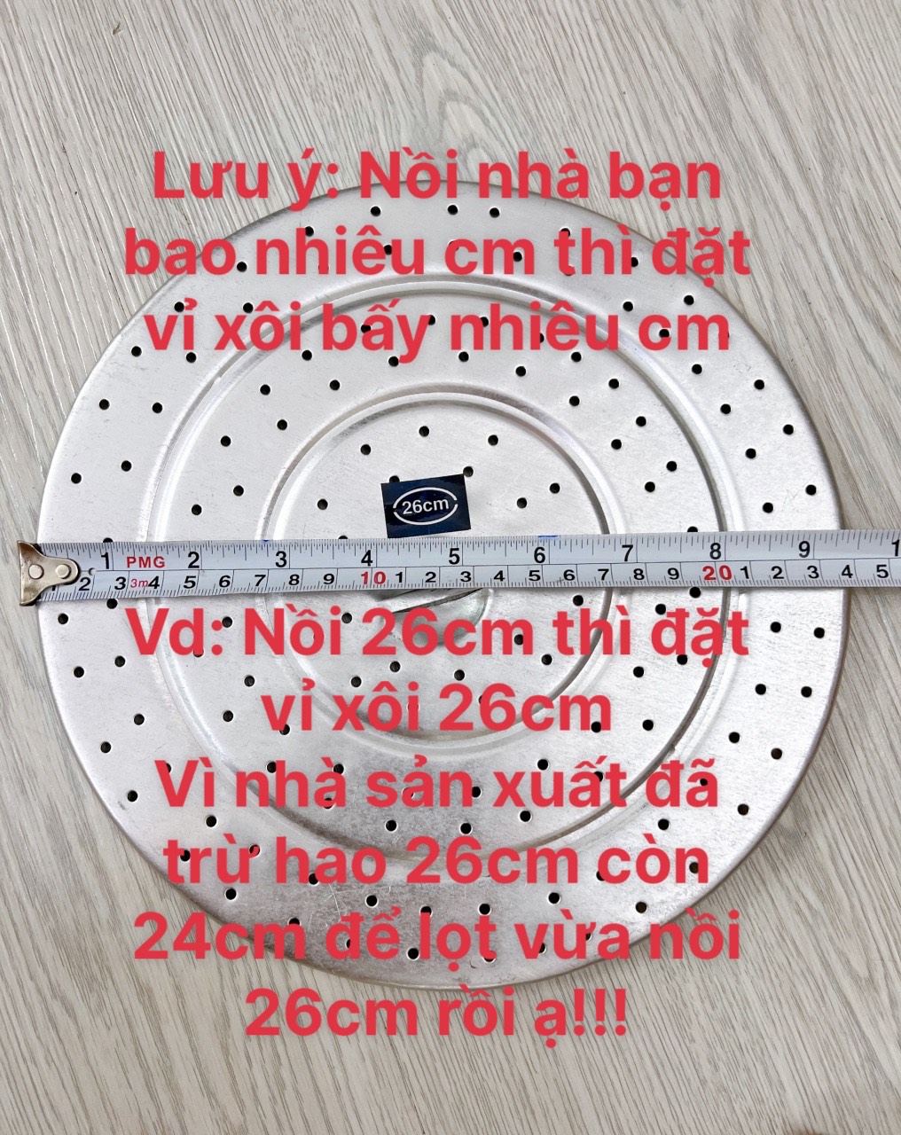 Vỉ xôi - vĩ hấp xôi size lớn - vỉ hấp xôi đủ size