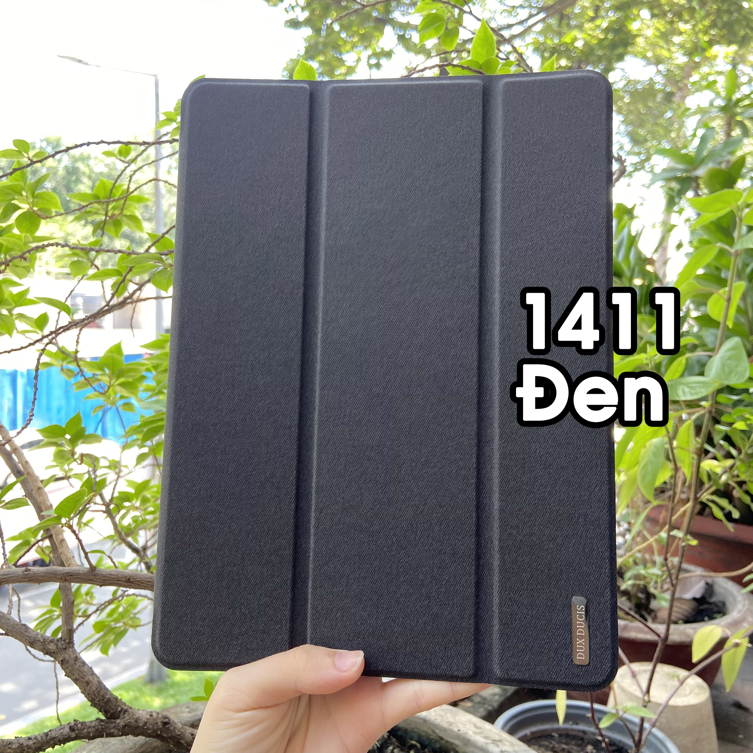 [Giao Hỏa Tốc] Bao da DUX DUCIS iPad 10.2 inch ( iPad Gen 9/8/7 ) (DOMO SERIES) Mặt lưng TPU mềm, Có ngăn đựng bút - Đen