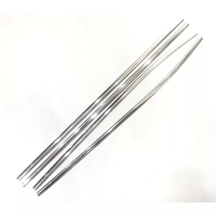 Bộ ốp, nẹp chân kính, cong kính kia soluto 2019-2023 inox không rỉ , sáng bóng