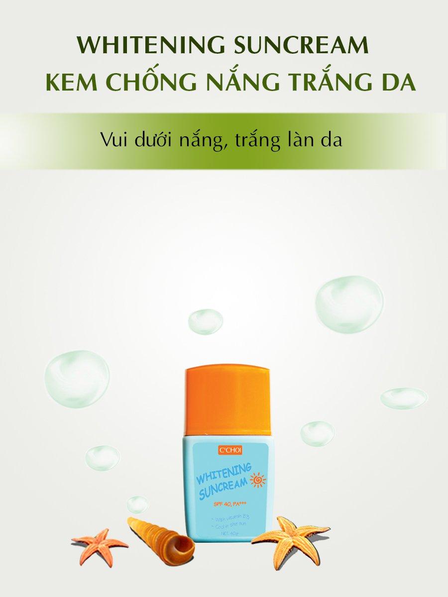 Kem chống nắng trắng da - Whitening Suncream (Mỹ phẩm thiên nhiên Cchoi)