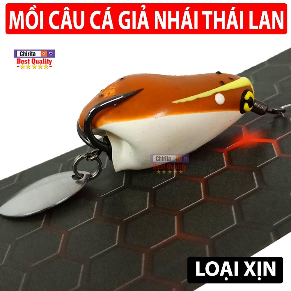 Mồi Giả Câu Cá Lóc, Cá Mú, Cá Quả BULLS- Nhái Giả Câu Cá THÁI LAN + Lưỡi Câu Cá Cực Bén. Kích thước chính xác của sản phẩm này là: Y hình, như mô tả - Giảm giá thanh lý hàng tồn - sale sale